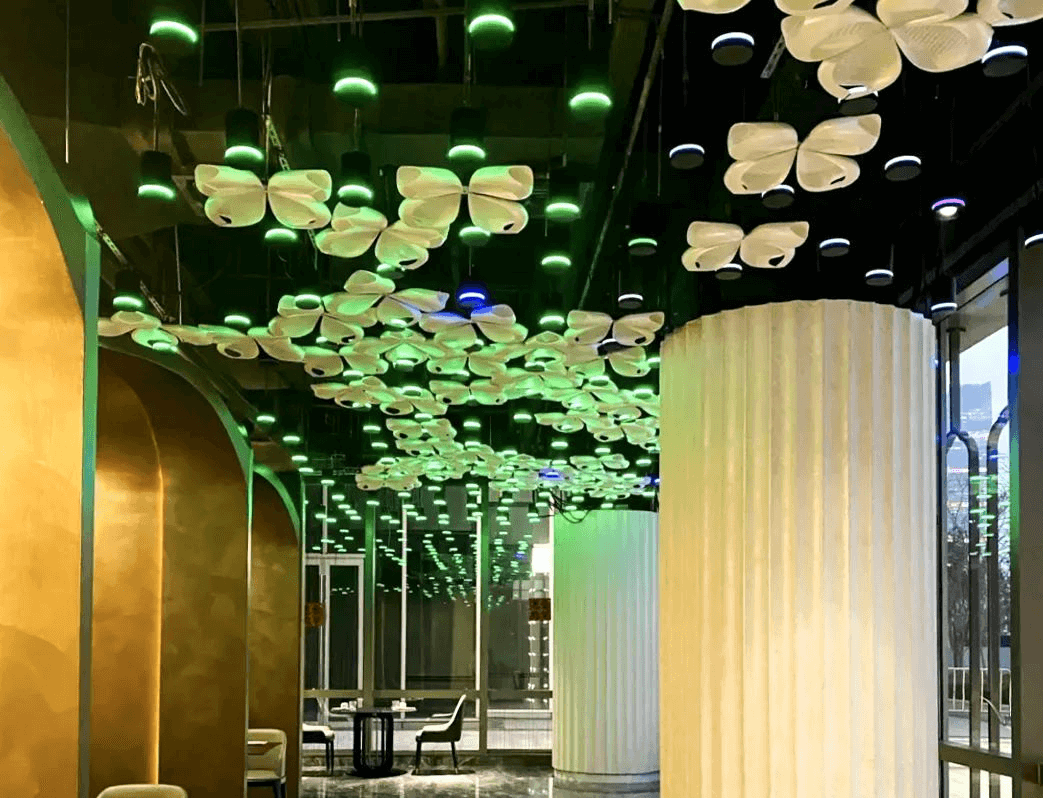 Case Study: Zungui Luxury Club A low-key Luxury Space with 3D-printing Creative Lamps
