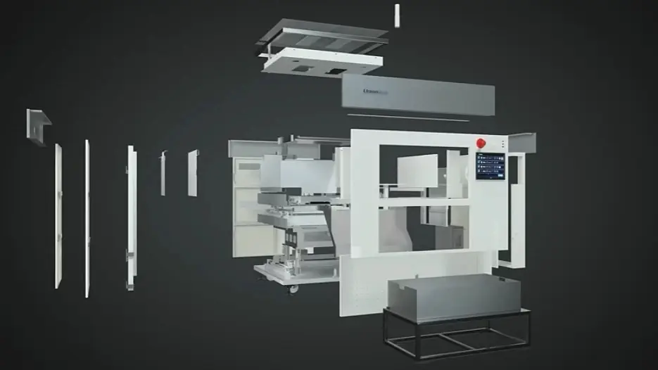 UnionTech D800 DLP 3dprinter features powerful automatic shoveling