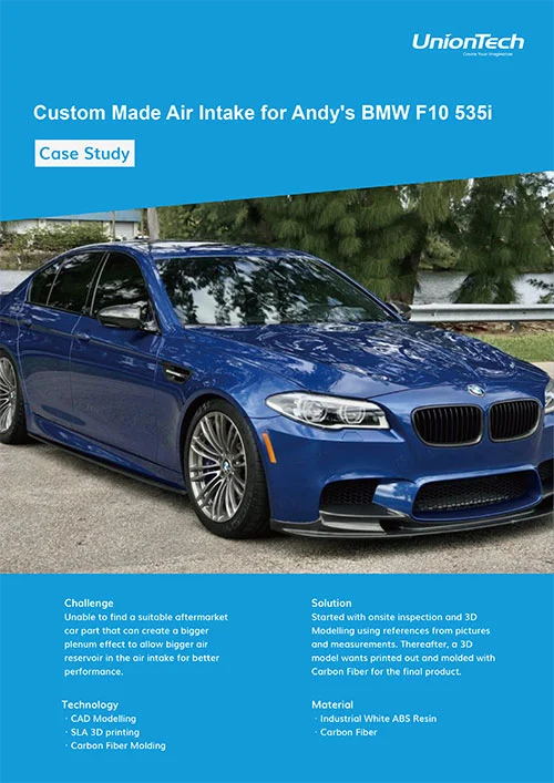 Andy'nin BMW F10 535i için Özel Yapım Hava Girişi